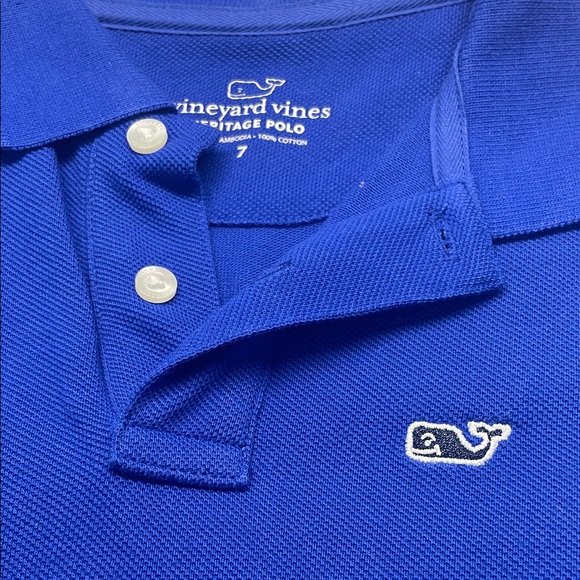 Vineyard Vines Kids Polo in Bright Blue - Picture 2 of 3